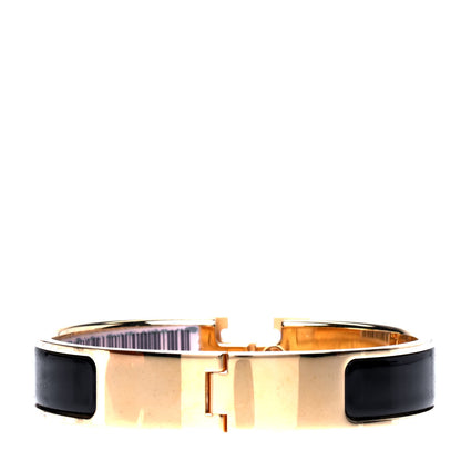 Hermes Enamel Narrow Clic Clac H Bracelet PM Black 3 of 4