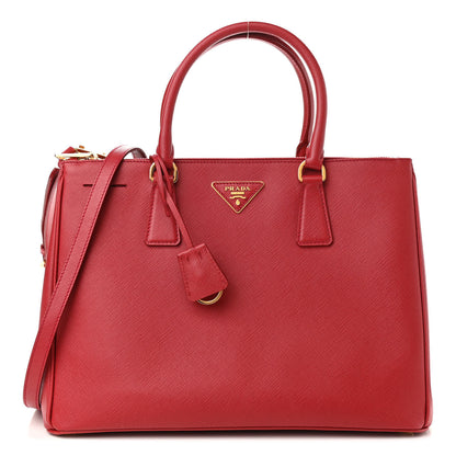 Prada Saffiano Medium Galleria Double Zip Tote Fuoco 1 of 10