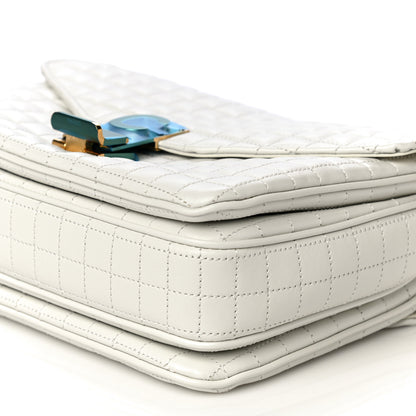 Celine Calfskin Quilted Medium C Bag White 14 of 14