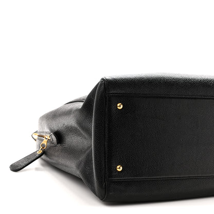 Chanel Caviar Large CC Shoulder Bag  Black 9 of 10
