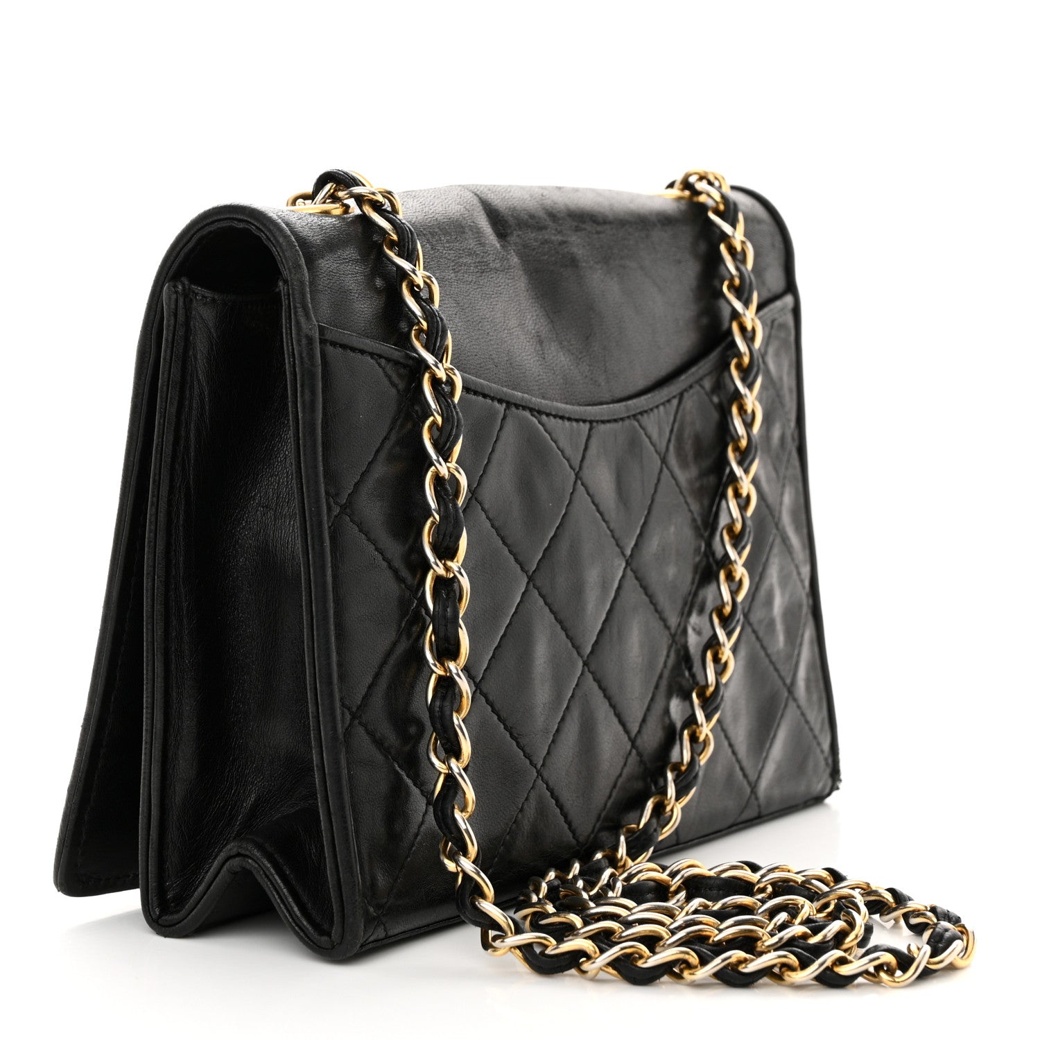 Chanel Lambskin Quilted CC Small Single Flap Black 2 of 19