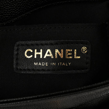 Chanel Shiny Caviar Quilted Small Duma Pockets Drawstring Backpack Black 6 of 10