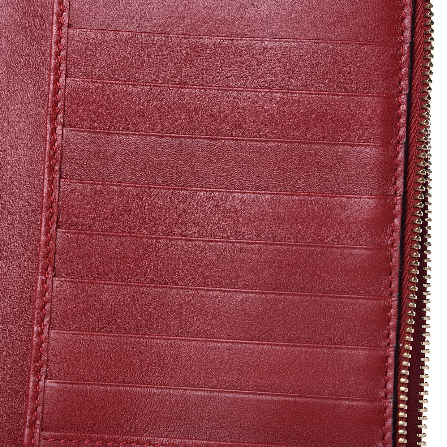 Microguccissima Zip Around Top Handle Travel Wallet Red