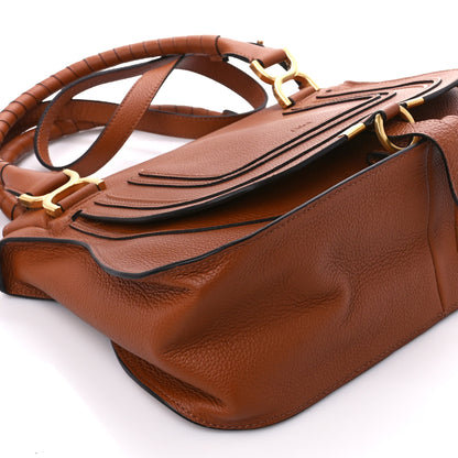 Chloe Calfskin Braided Medium Marcie Double Carry Tan 10 of 11