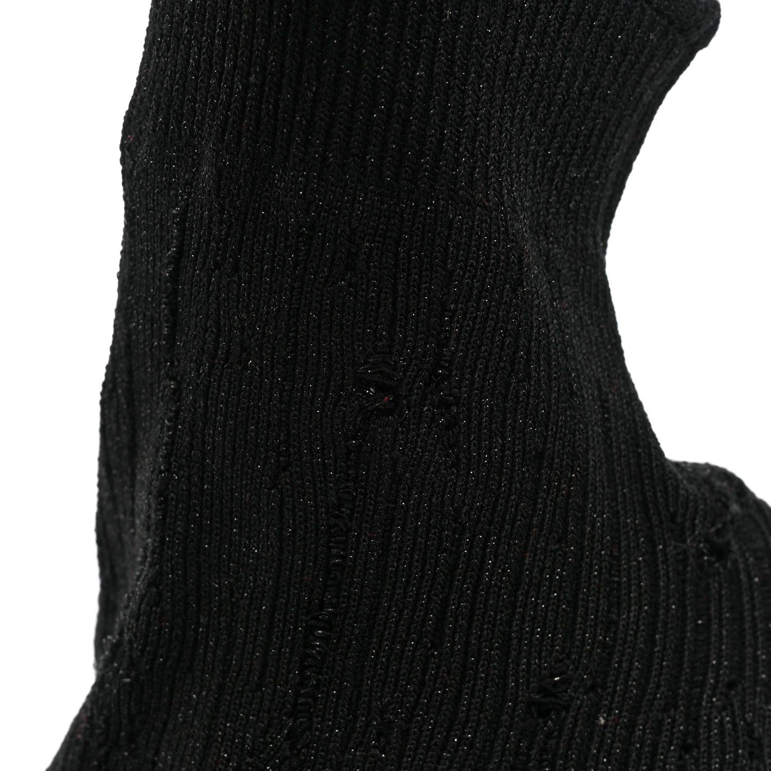 Christian Louboutin Tricot Lurex Sandrine 80 Sock Ankle Boots 38 Black 10 of 12