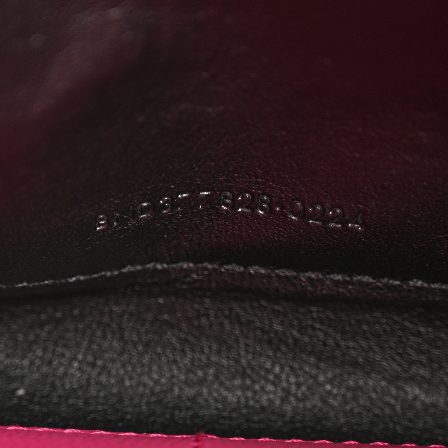 Grain De Poudre Matelasse Chevron Monogram Chain Wallet Hot Pink