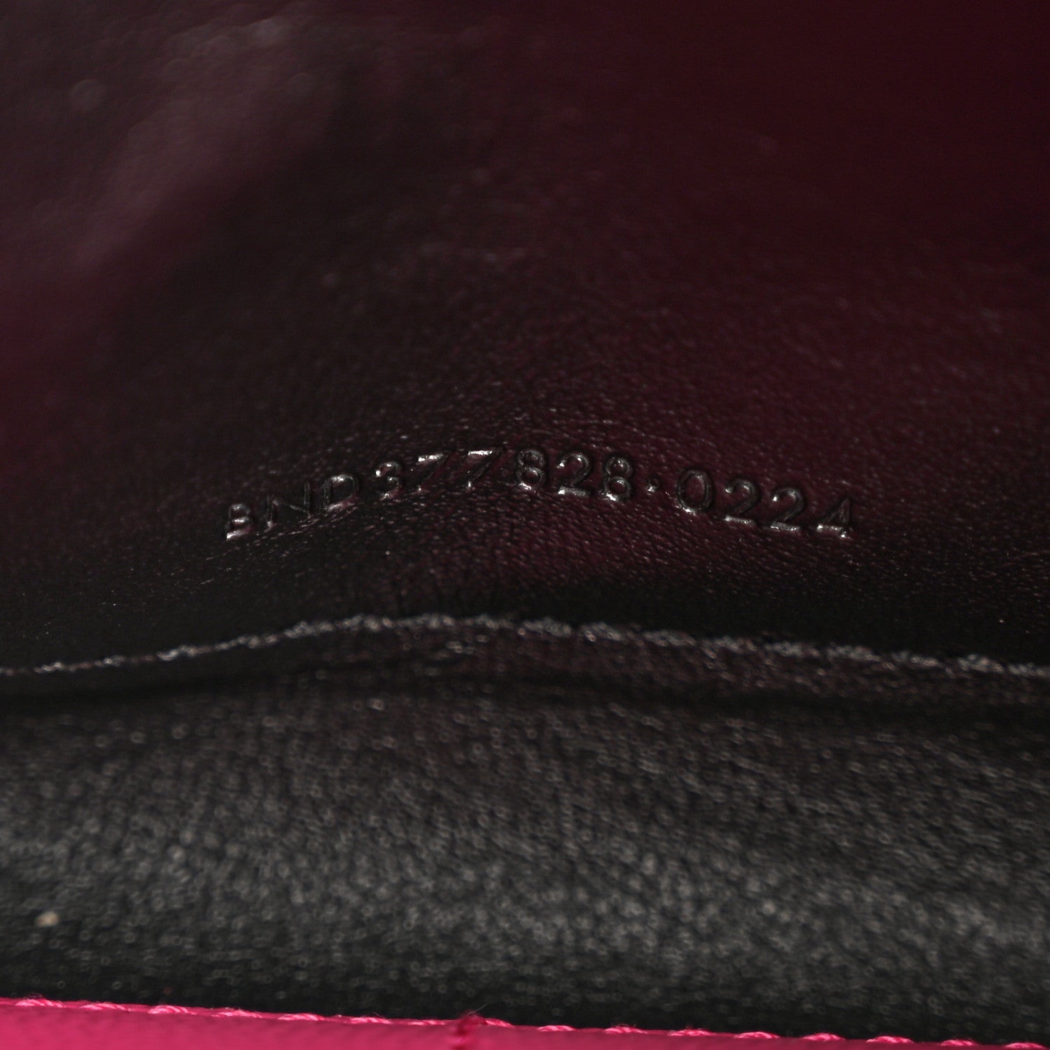 Saint Laurent Grain De Poudre Matelasse Chevron Monogram Chain Wallet Hot Pink 7 of 12
