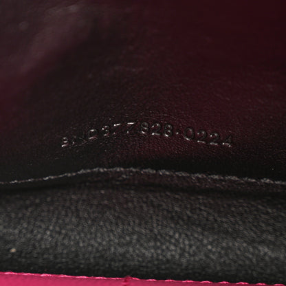 Saint Laurent Grain De Poudre Matelasse Chevron Monogram Chain Wallet Hot Pink 7 of 12