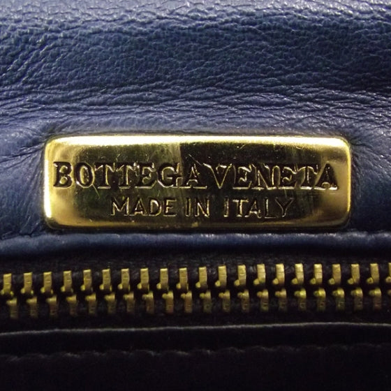 Vintage Nappa Intrecciato Shoulder Bag Blue
