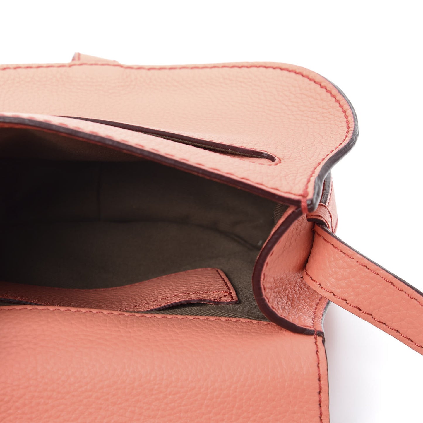 Calfskin Mini Marcie Round Crossbody Bag Coral Pop
