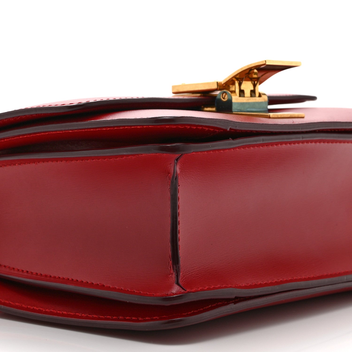 Celine Smooth Calfskin Small Classic Box Flap Bag Red 9 of 10