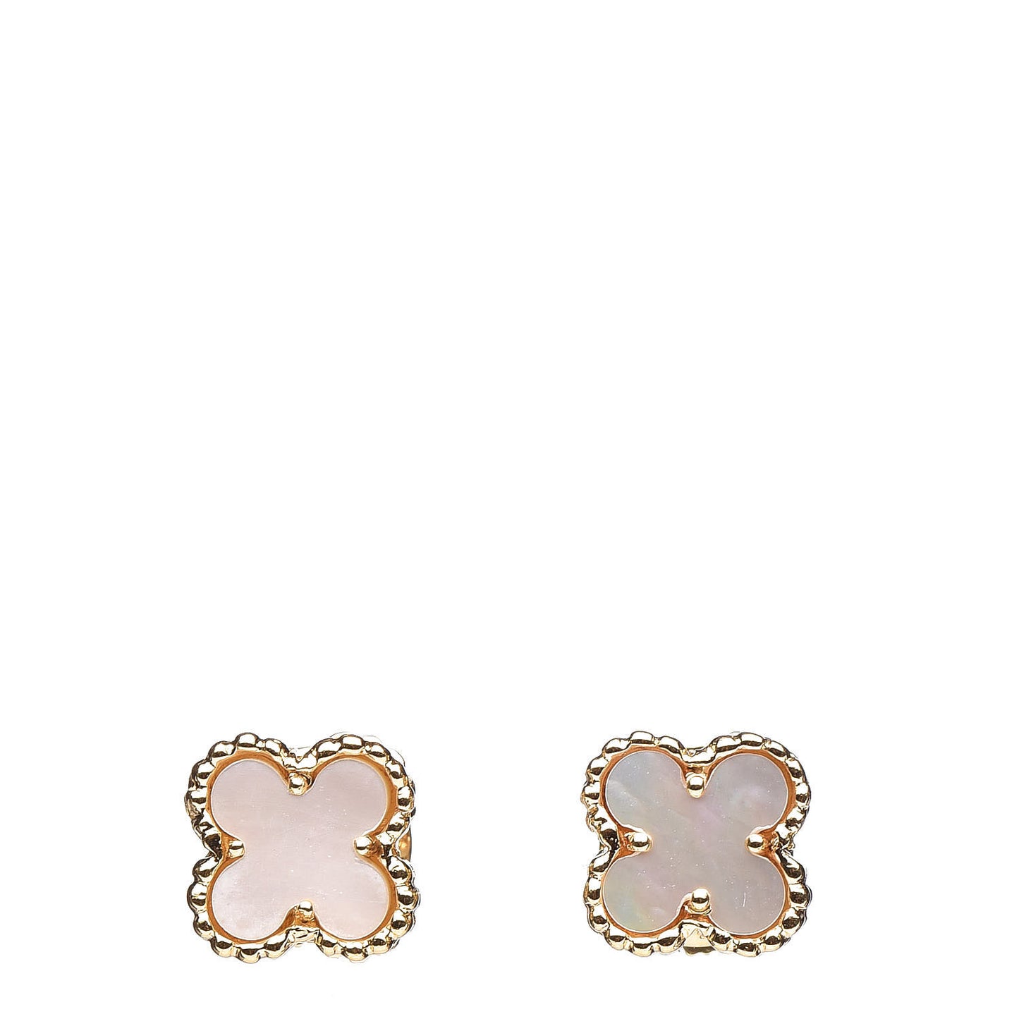 18K Yellow Gold Mother of Pearl Sweet Alhambra Earrings