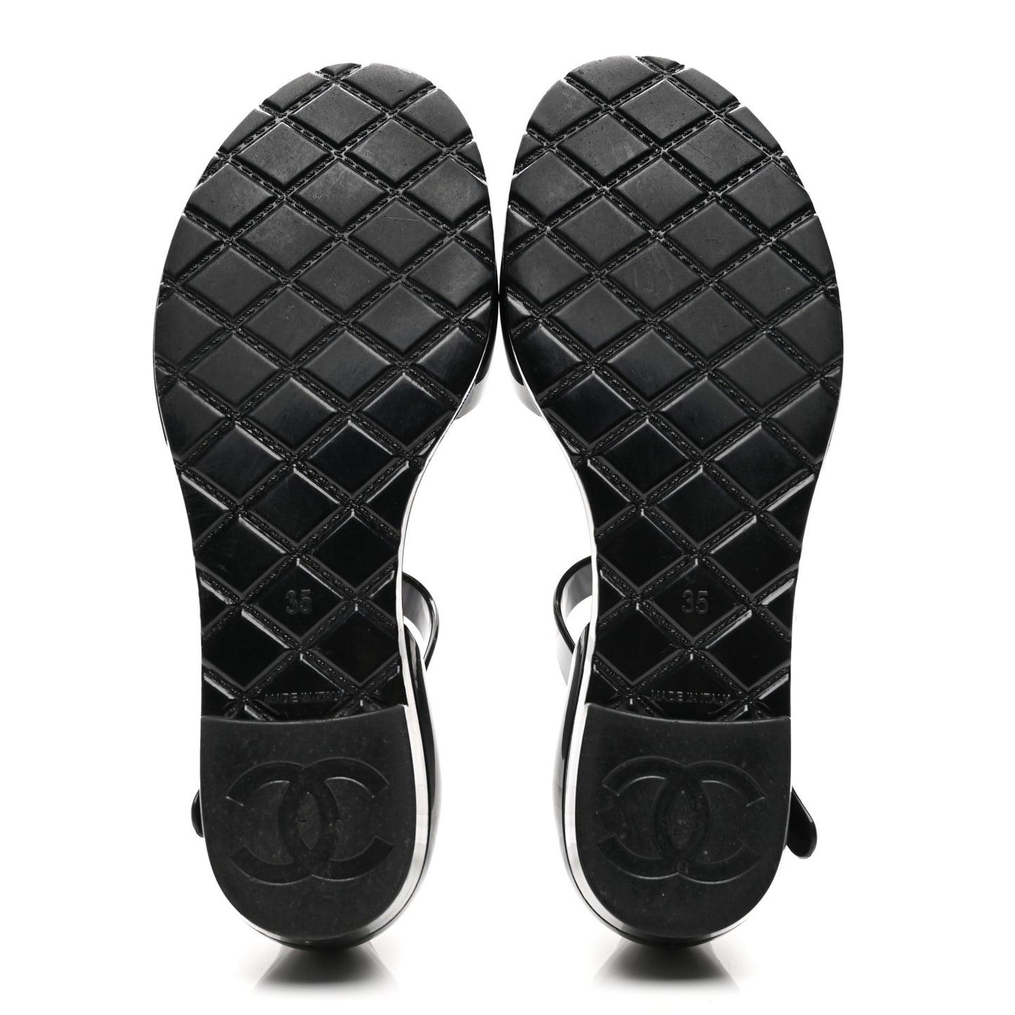 Jelly Camellia Sandals 35 Black Ivory