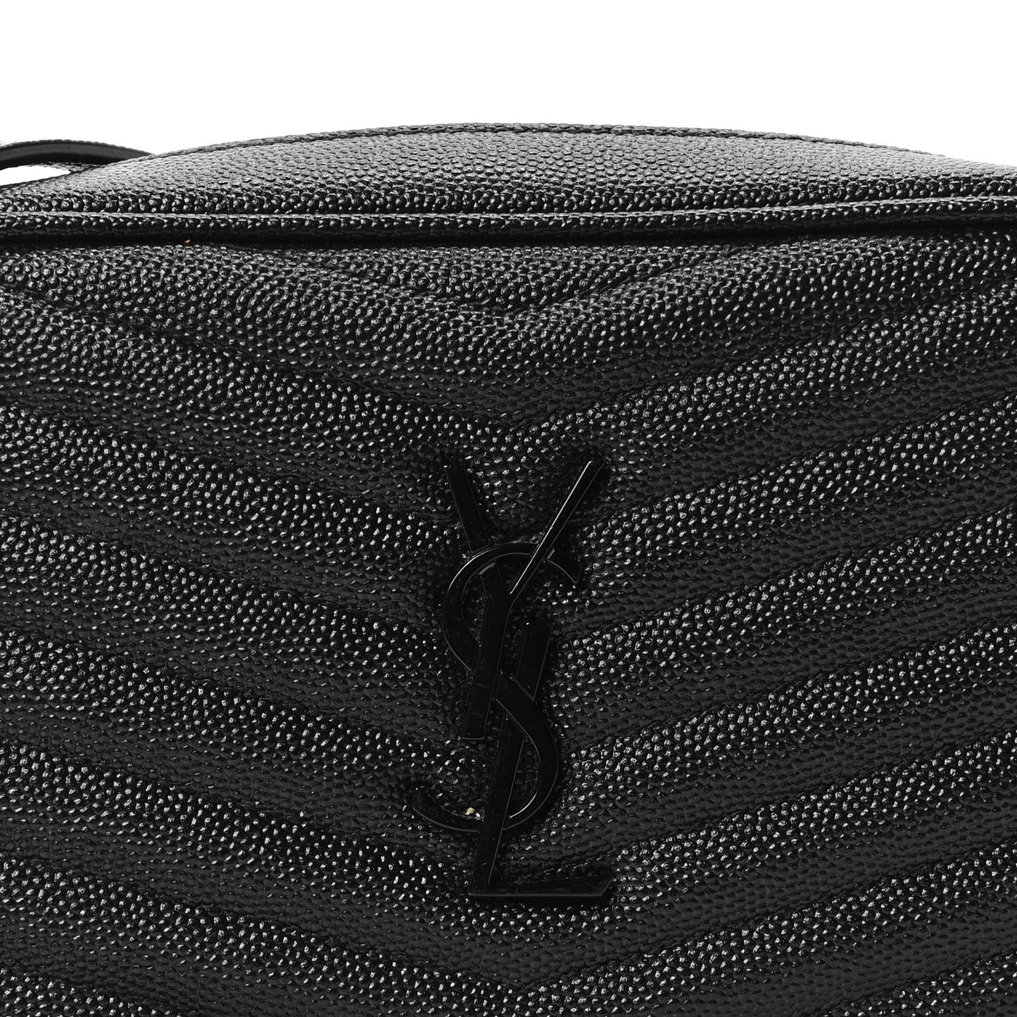 Grain De Poudre Matelasse Monochrome Monogram Mini Lou Camera Bag Black