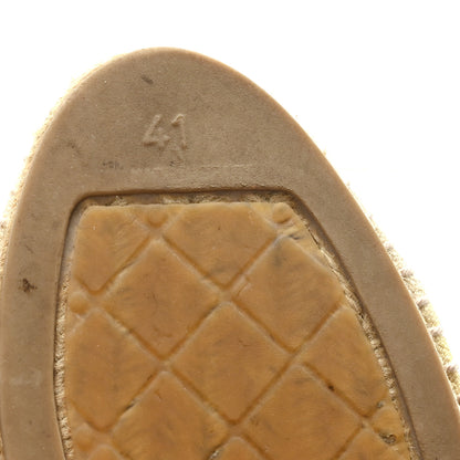 Chanel Canvas CC Espadrilles 41 Yellow Ecru 7 of 8