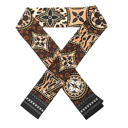Louis Vuitton Silk Monogram LV World Bandeau Brown 1 of 4