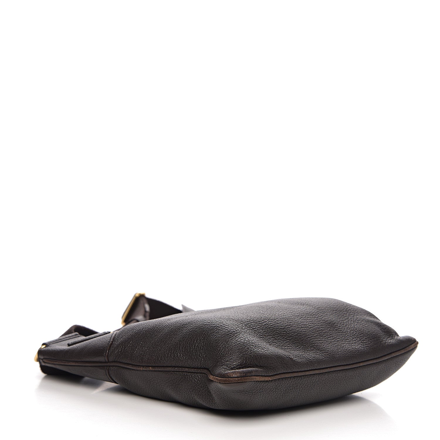 Prada Cervo Deerskin Flat Messenger Bag Ebano 3 of 12