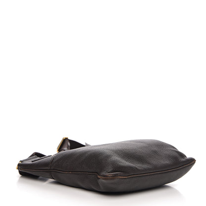 Prada Cervo Deerskin Flat Messenger Bag Ebano 3 of 12