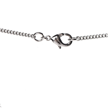 Chanel Crystal CC Bow Necklace Silver Black 4 of 5