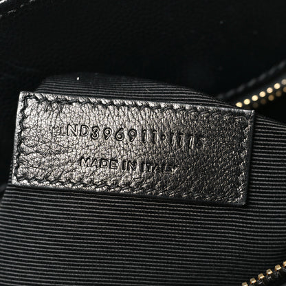 Saint Laurent Grain De Poudre Matelasse Chevron Monogram Shopping Bag Black 7 of 13