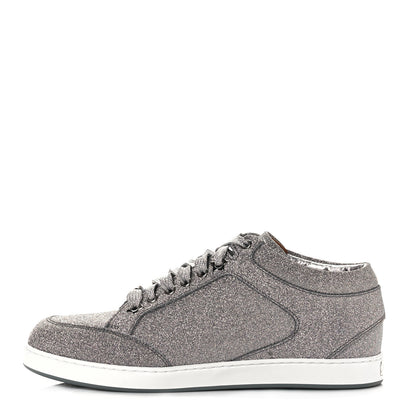 Jimmy Choo Glitter Miami Sneakers 38 Silver 1 of 30