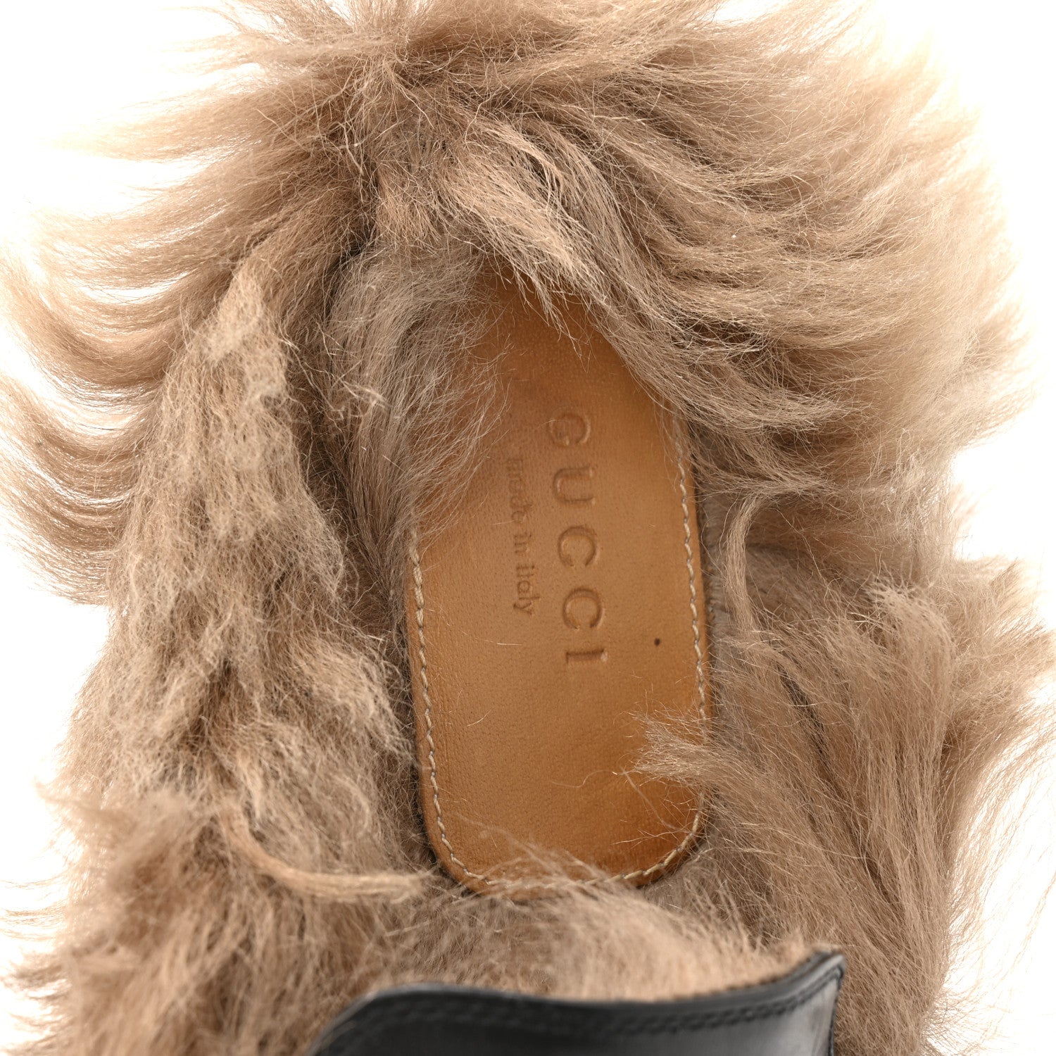 Gucci Calfskin Fur Womens Princetown Slippers 40.5 Black 8 of 8