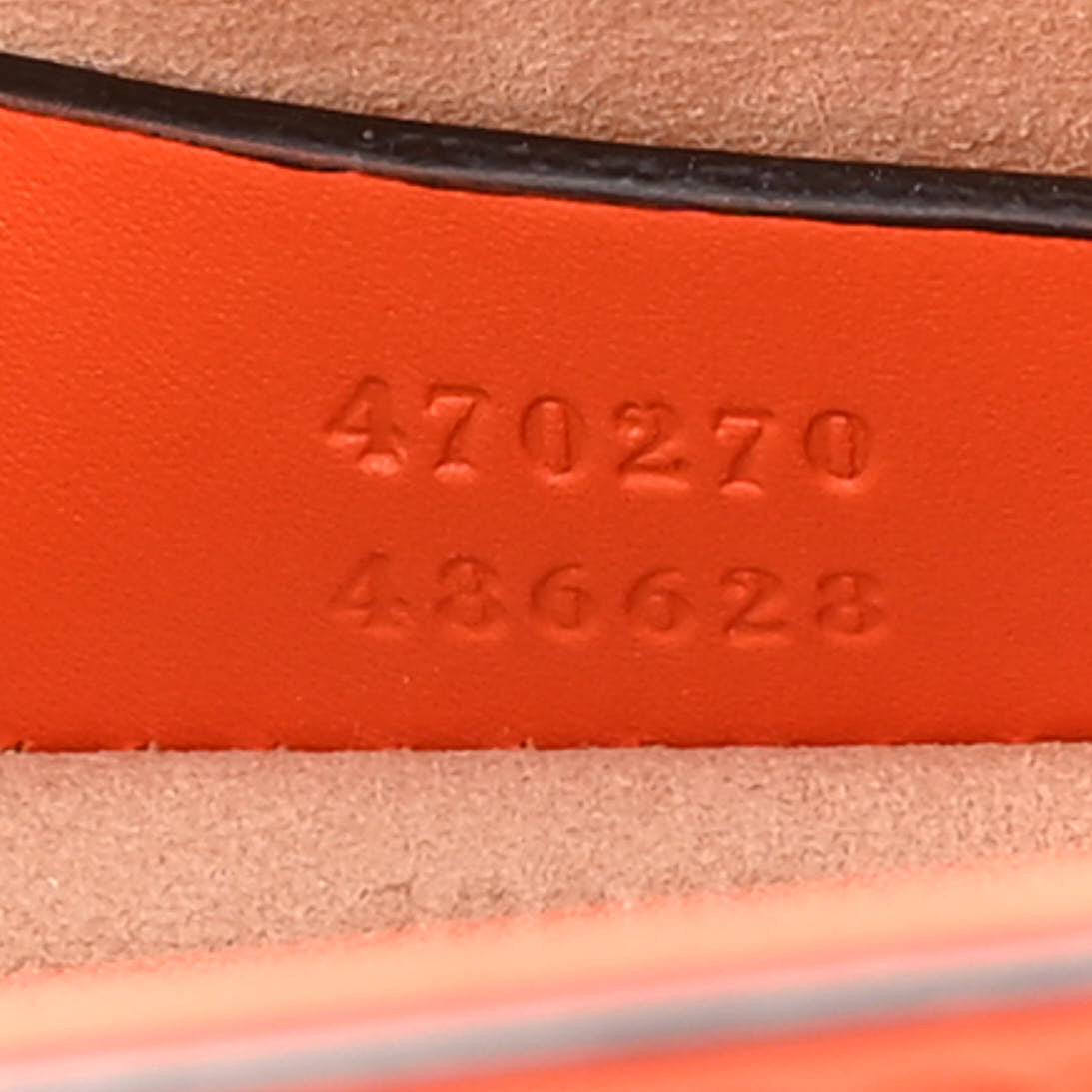 Gucci Vitello Fontanella Web Mini Sylvie Top Handle Bag Orange 6 of 9