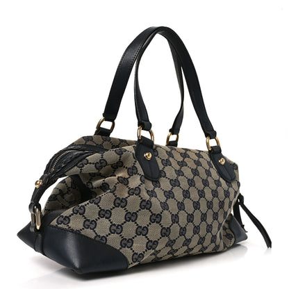 Gucci Monogram Brick Lane Small Boston Navy 3 of 11