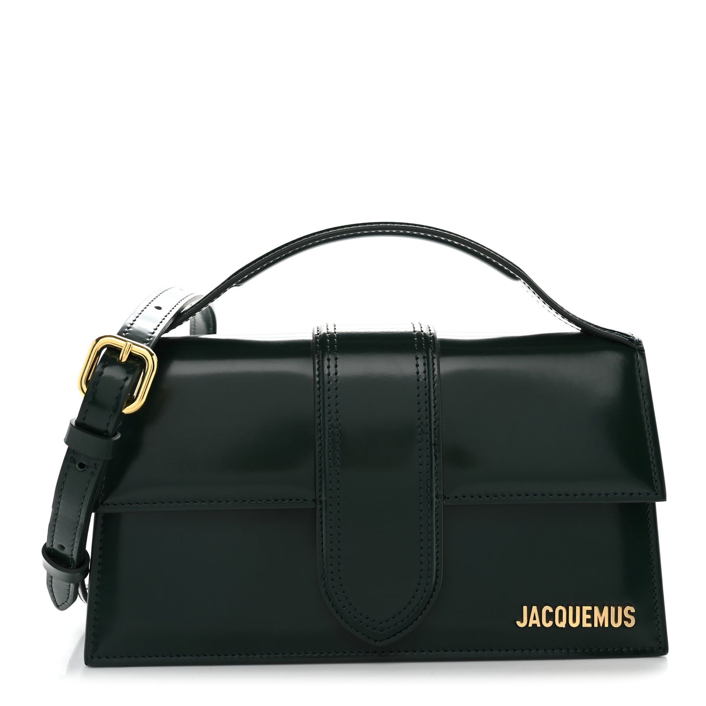 Glazed Calfskin Le Grand Bambino Dark Green