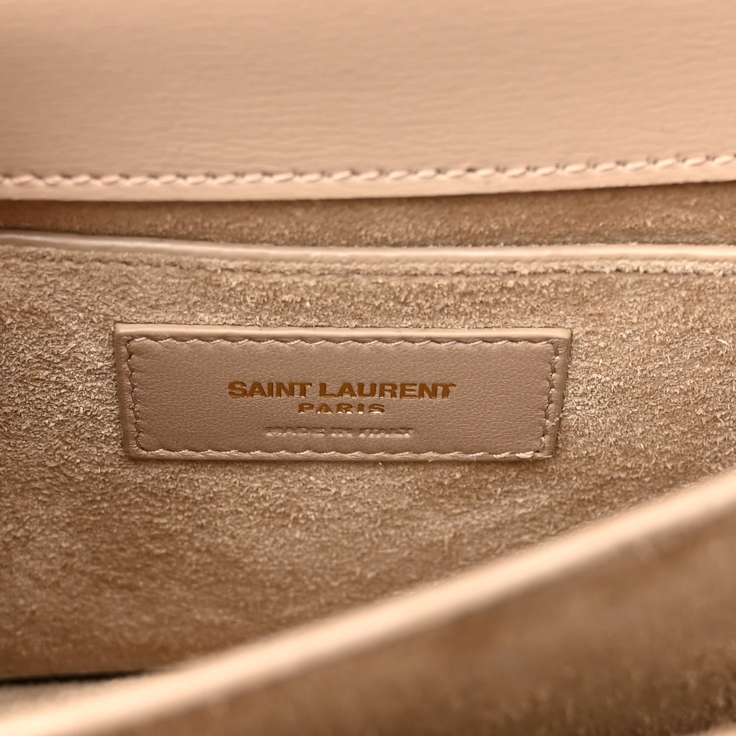 Saint Laurent Calfskin Medium Monogram Sunset Dark Beige 7 of 12