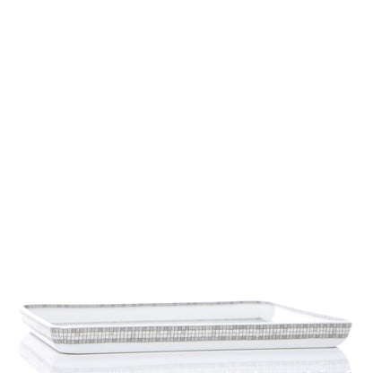 Hermes Porcelain Mosaique Au 24 Sushi Plate Platine 4 of 7