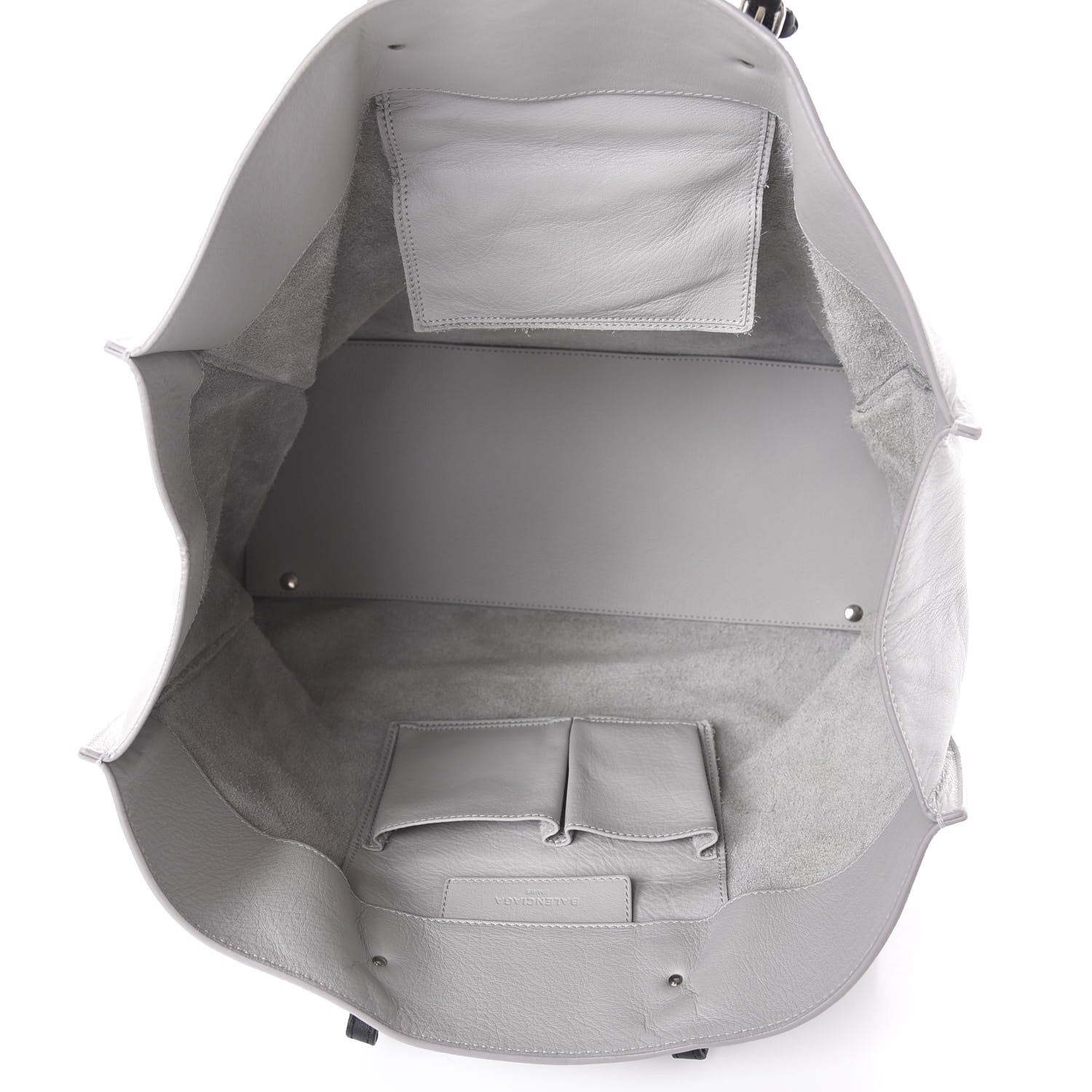 Balenciaga Supple Calfskin Bi-Color Papier A4 Tote White Black 5 of 8
