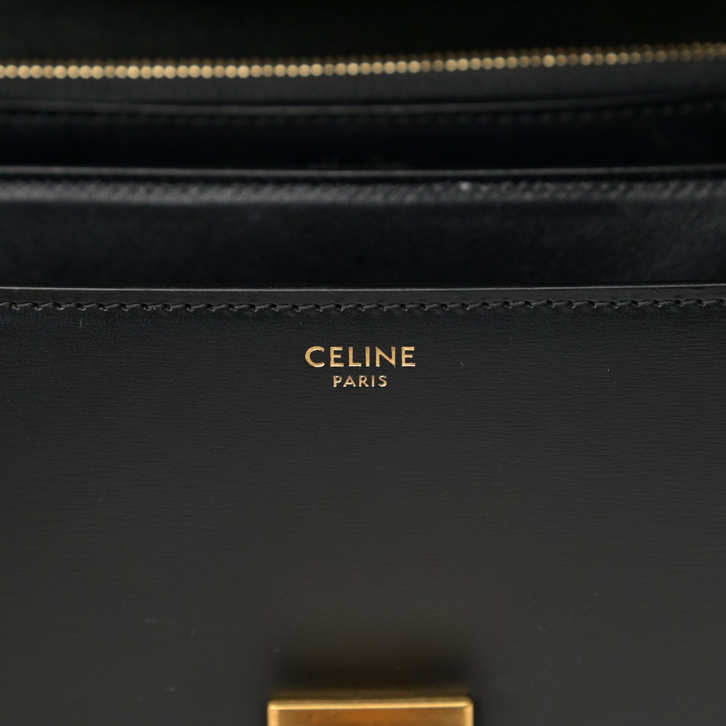 Box Calfskin Medium Classic Box Flap Bag Black