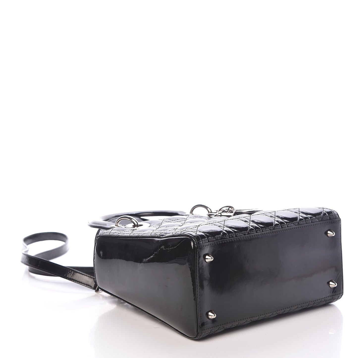 Patent Cannage Medium Lady Dior Black