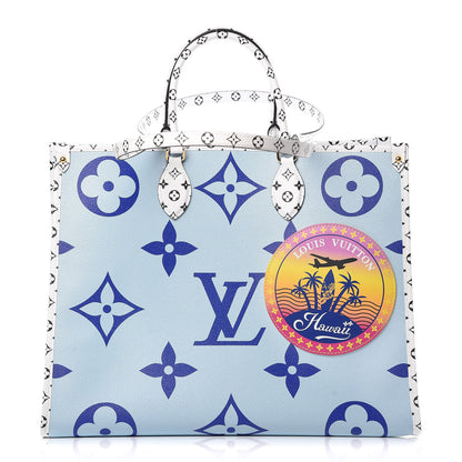 Louis Vuitton Monogram Giant Hawaii Onthego Blue 1 of 10