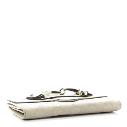 Gucci Guccissima Horsebit Continental Wallet Ivory 4 of 9