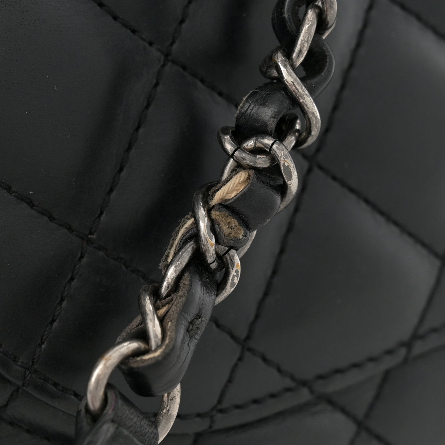 Chanel Calfskin Quilted Large Easy Shopping Tote Black 16 of 19