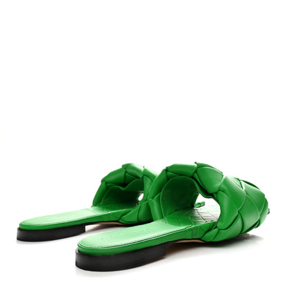 Bottega Veneta Nappa Maxi Intrecciato Lido Flat Sandals 39 Grass 5 of 8