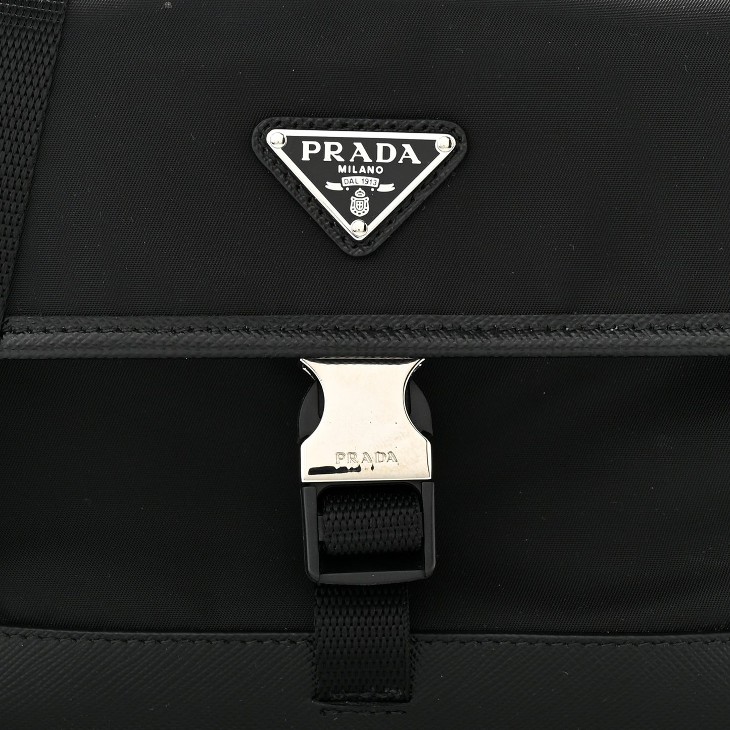 Re-Nylon Saffiano Smartphone Case Crossbody Black