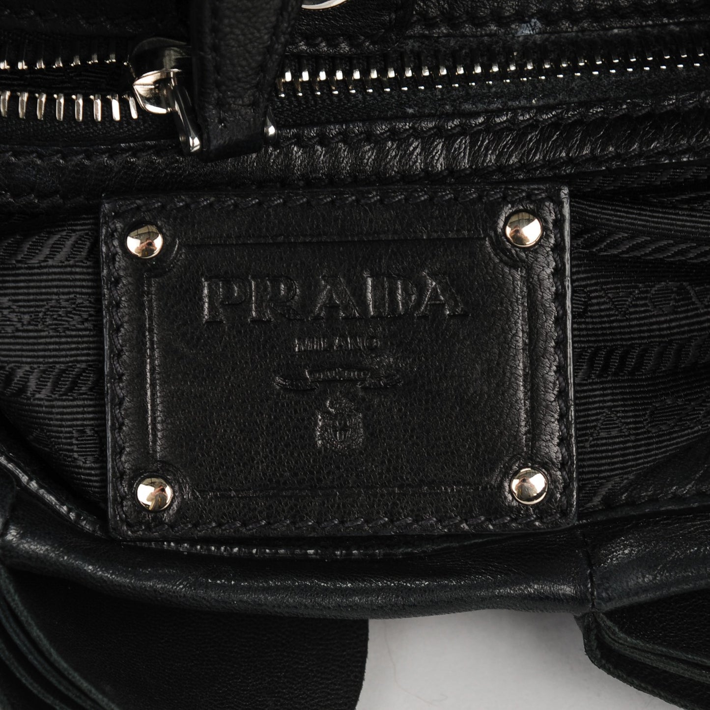 Nappa Ruffle Hobo Nero Black