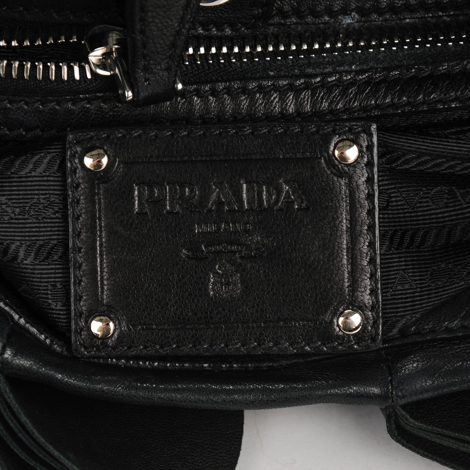 Prada Nappa Ruffle Hobo Nero Black 6 of 9