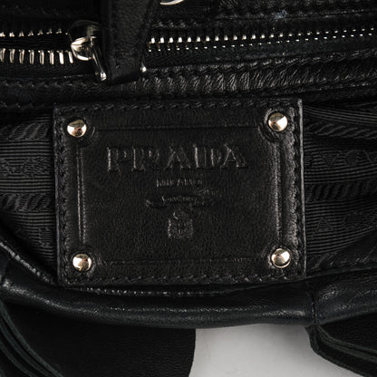 Prada Nappa Ruffle Hobo Nero Black 6 of 9