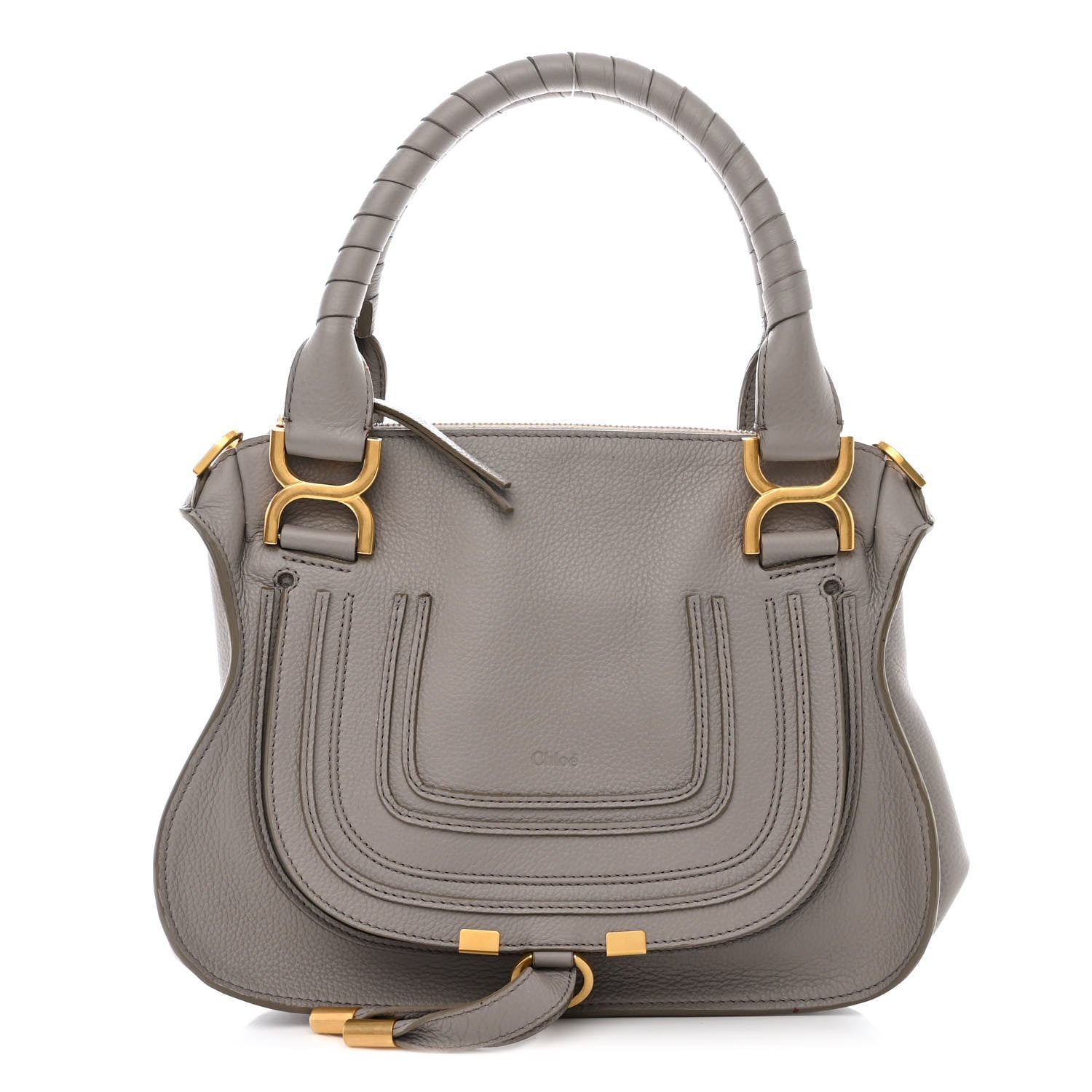 Chloe Calfskin Small Marcie Satchel Cashmere Grey 1 of 11
