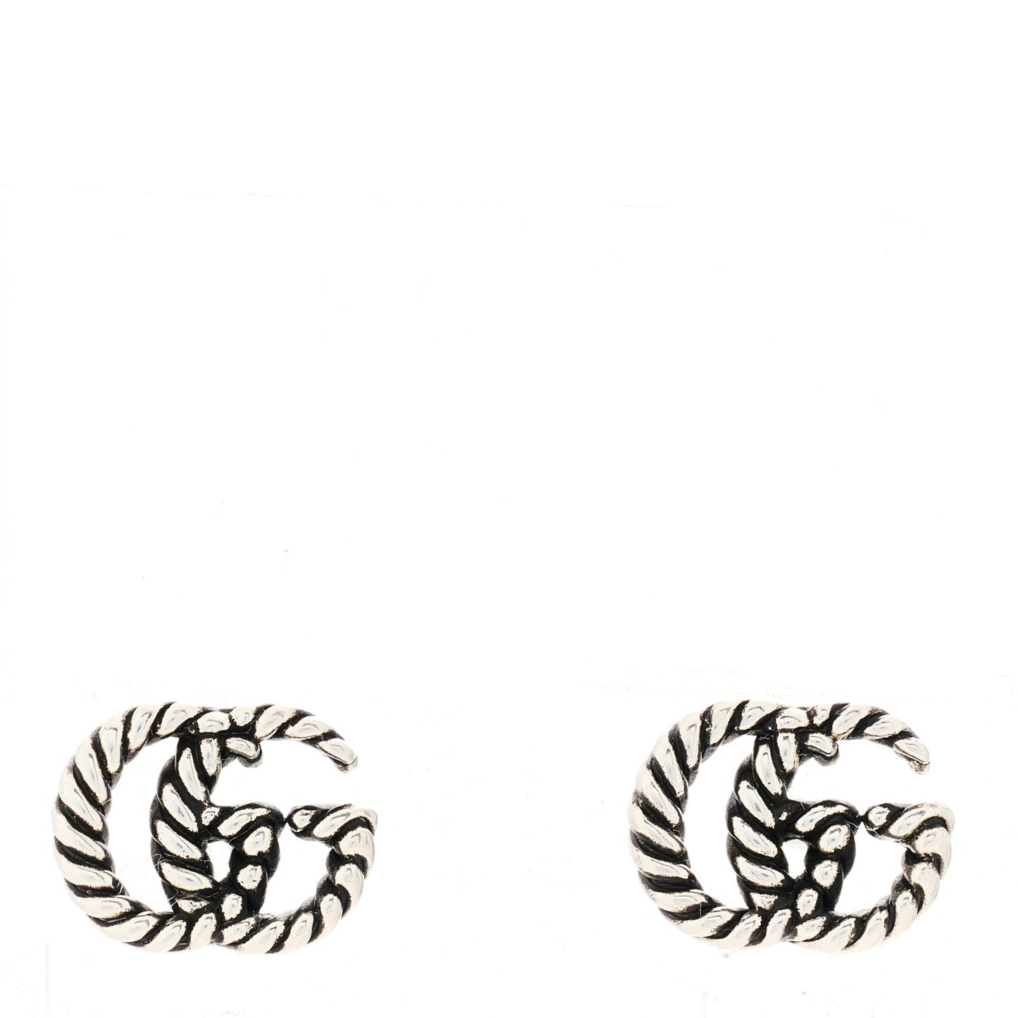 Sterling Silver Torchon Double G Earrings