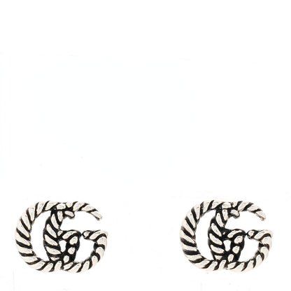 Gucci Sterling Silver Torchon Double G Earrings 1 of 3