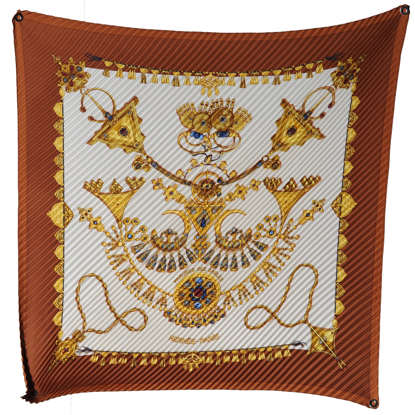 Silk Plisse Parures Des Sables Scarf 90