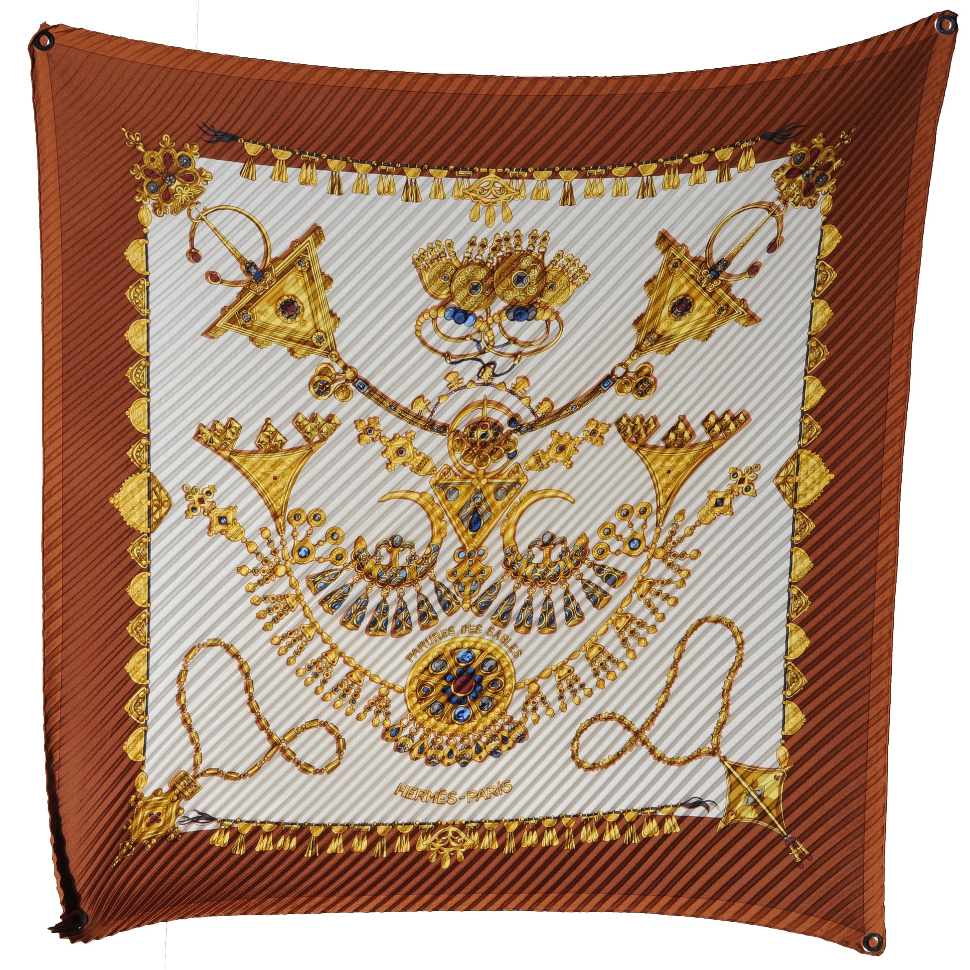 Hermes Silk Plisse Parures Des Sables Scarf 90 2 of 4