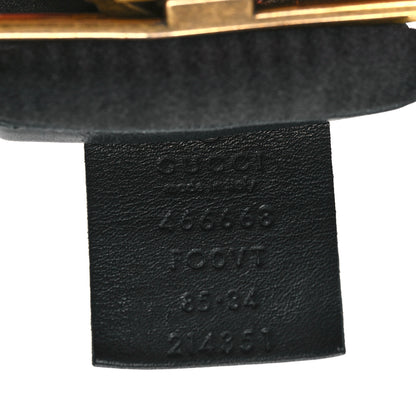 Gucci Satin Fox Head Buckle Belt 85 34 Black 3 of 3