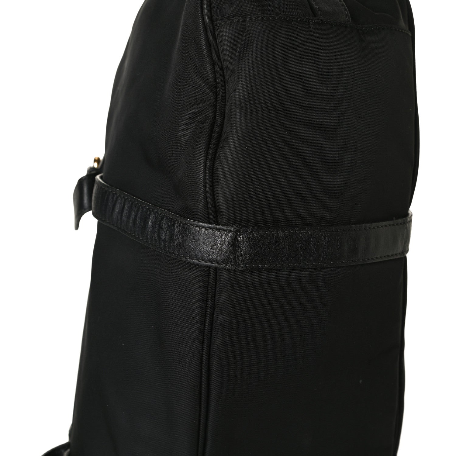 Prada Tessuto Nylon City Calfskin Shoulder Bag Black 16 of 21