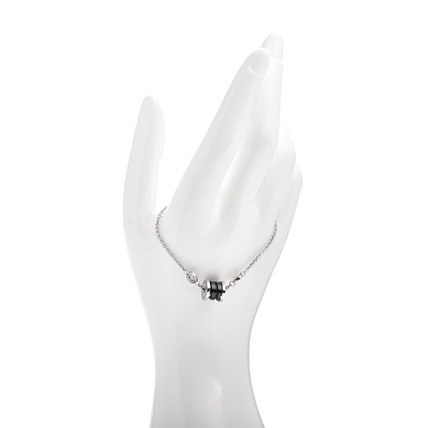 Bulgari Sterling Silver Black Ceramic Save the Children Bracelet 2 of 4